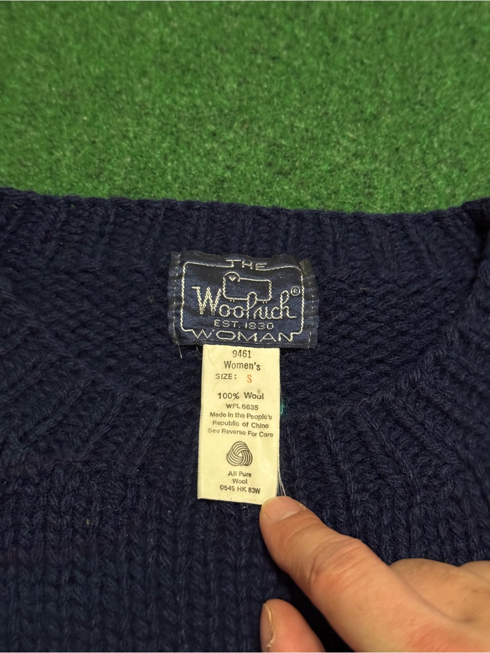 Woolrich Intarsia Knit Vintage Sweater Small Sheep Dog 80s 90s Crewneck RARE - Picture 4 of 6